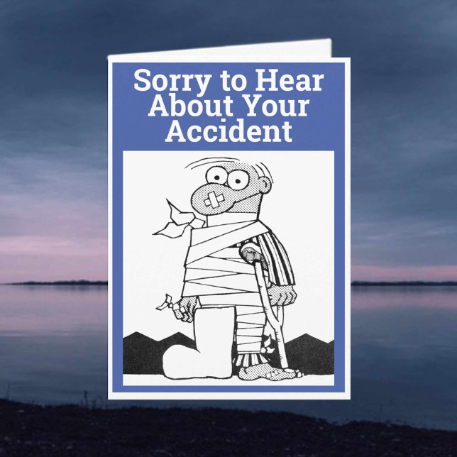 Cartão Desculpe-me por ouvir sobre seu homem acidentado t (Criador carregado)