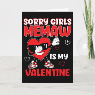 Cartão Desculpe Meninas Memaw É Meu Namorado Bebê Valenti