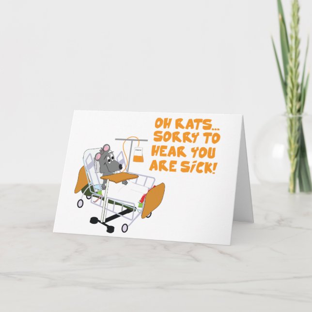 Cartão Desculpe Ouvir Que Você Está Doente (Frente)