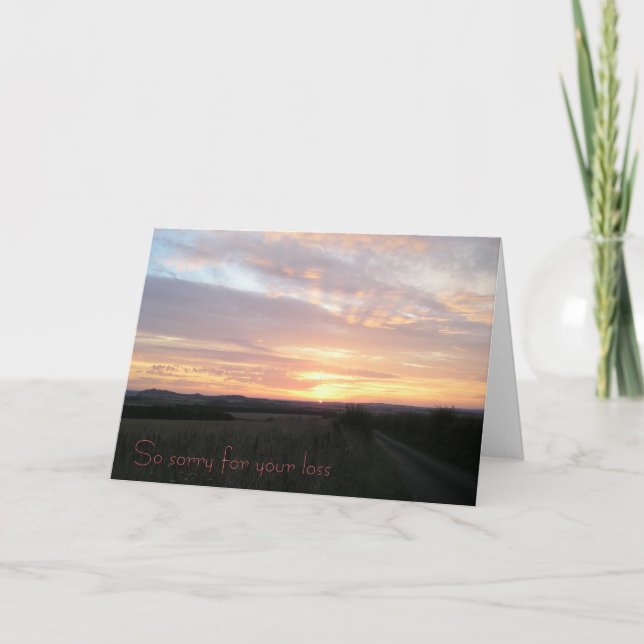 Cartão Desculpe pela perda (perda de um animal de estimaç (Frente)