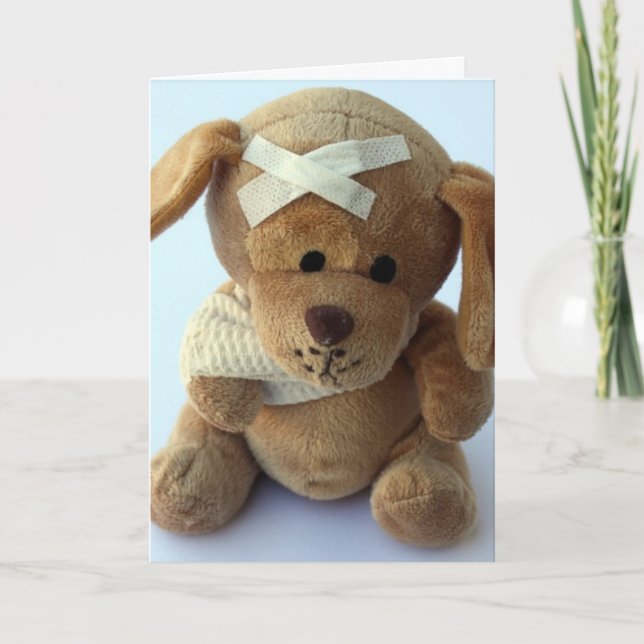 Cartão Desculpe pela sua fratura específica. (Frente)