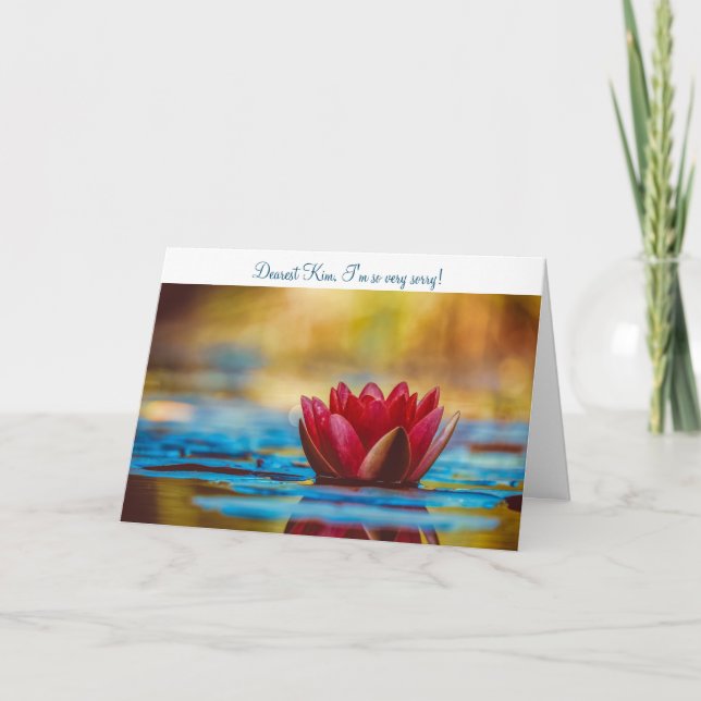 Cartão Desculpe, por favor, me perdoe por me desculpem. (Frente)