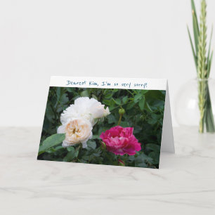 Cartão Desculpe, por favor me perdoe Rosas.