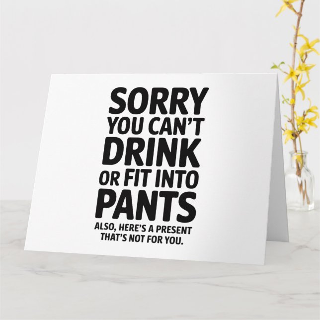 Cartão Desculpe Por Não Beber Ou Ajustado Em Chá de frald (Flor Amarela)