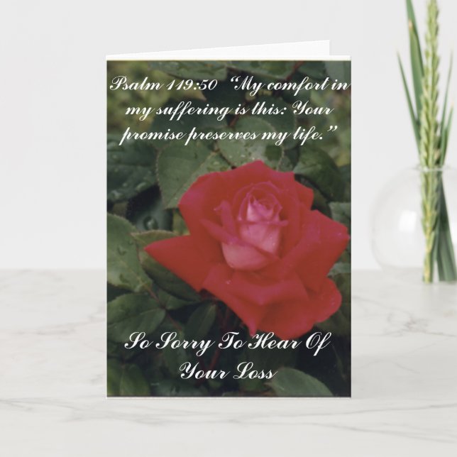 Cartão Desculpe Por Sua Perda - Personalizado (Frente)