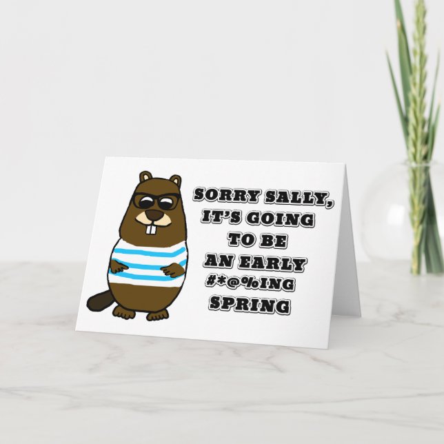 Cartão Desculpe Sally, início do #*@%primavera (Frente)