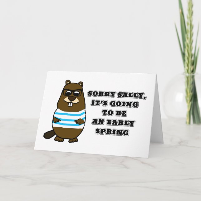 Cartão Desculpe Sally, Primavera inicial (Frente)