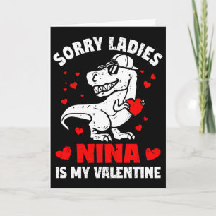 Cartão Desculpe Senhoritas Nina É Meu Namorado Dinossauro