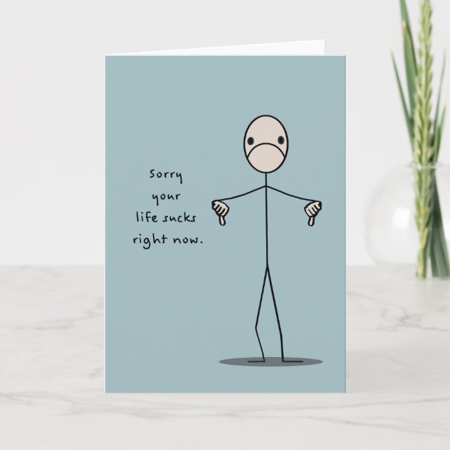 Cartão Desculpe Sua Vida Cheira Agora (Frente)