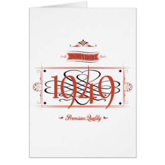 Cartão Desde 1949 (Red&Black)