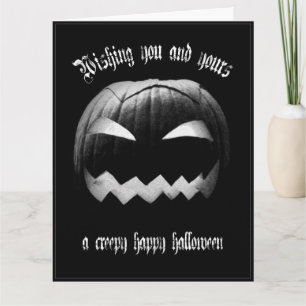 Cartão Desejando a você e aos seus um feliz Halloween ass