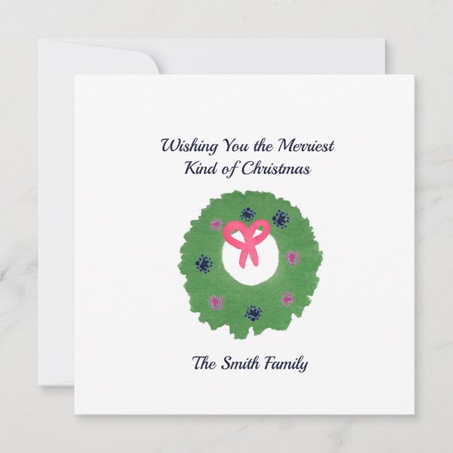 Cartão Desejando-lhe o melhor Natal (Frente)