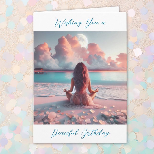 Cartão Desejando-lhe um cheio de Aniversário Pacífico (Criador carregado)