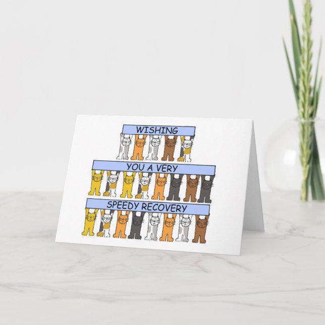 Cartão Desejando-lhe um filme de animação de recuperação  (Frente)