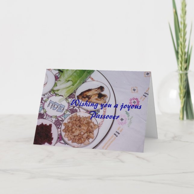 Cartão Desejando-lhe uma alegre Passover (Frente)