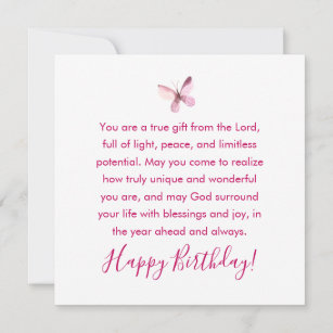 Cartão Desejando-Te Abençoações No Seu Aniversário Com Fl