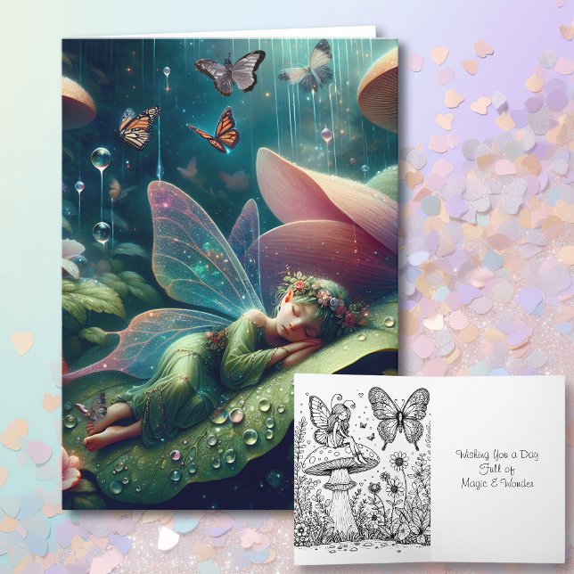 Cartão Desejando um Dia cheio de Magia e Maravilha (Criador carregado)