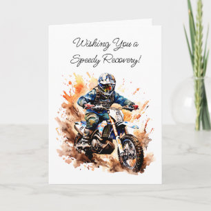 Cartão Desejando uma recuperação rápida Motocross