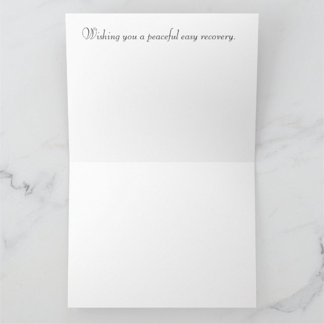 Cartão Deseje uma recuperação fácil e pacífica (Interior)