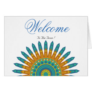 Cartão Desejo bem-vindo mínimo branco de Lotus