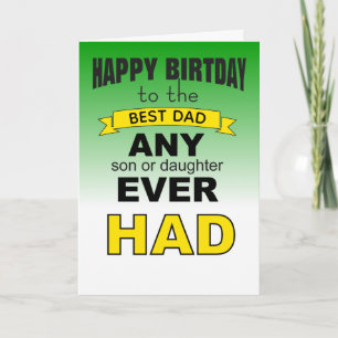 Cartão Desejo de feliz aniversário ao papai