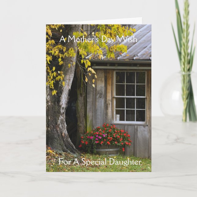 Cartão Desejo dia de as mães para Filha (Frente)