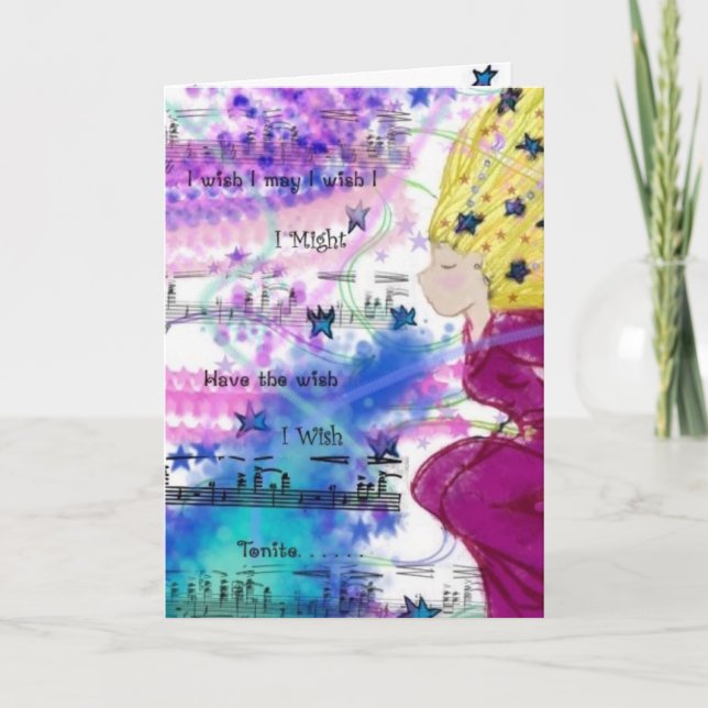 Cartão Desejo do aniversário (Frente)