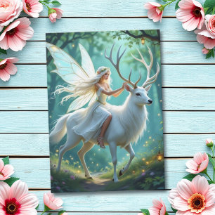 Cartão Desejo-lhe um aniversário mágico   Fairytale