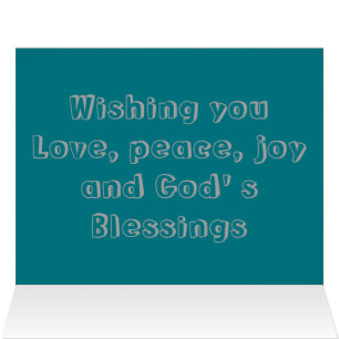 Cartão Desejo-te Ama a Joy & Peace Greeting Modelo