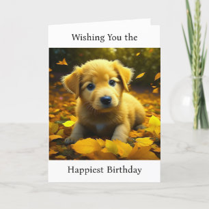 Cartão Desejo-te o aniversário mais feliz Cachorro De C
