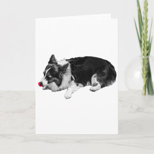 Cartão desejo tranquilo escarlate, corgi