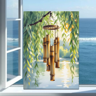 Cartão Desejo um dia pacífico para você   Sensação de bri