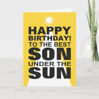 Cartão desejo único de feliz aniversário ao filho