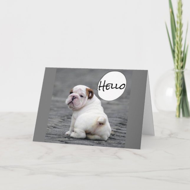 CARTÃO ***DESEJOS ANIVERSÁRIOS DA BULLDOG*** (Frente)