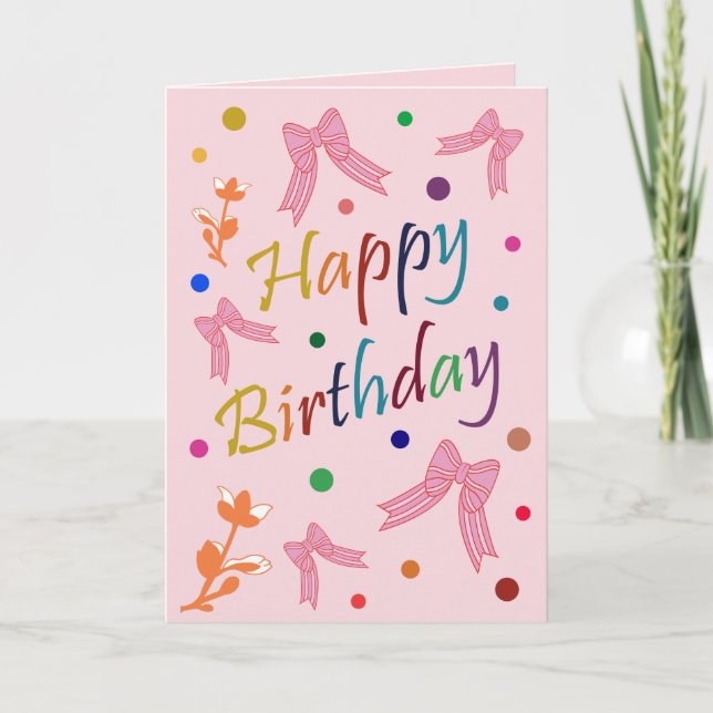 Cartão Desejos de aniversário (Frente)