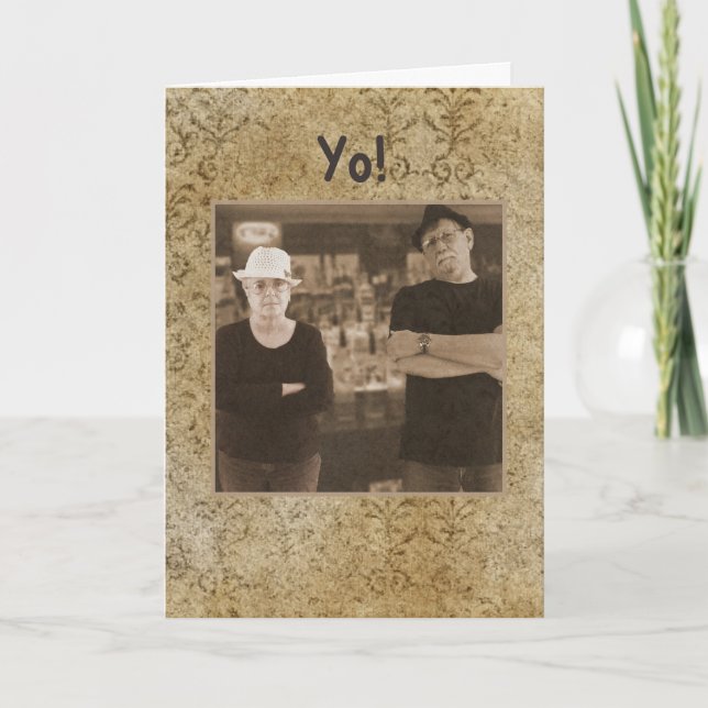 Cartão Desejos de Aniversário da Máfia Italiana (Frente)