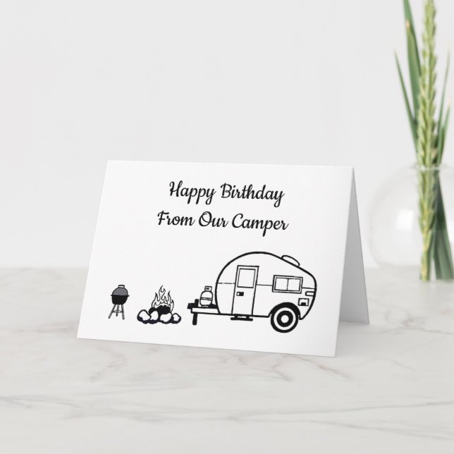 CARTÃO DESEJOS DE ANIVERSÁRIO DA ***NOSSA PLACA DE CAMPER (Frente)