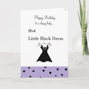 Cartão Desejos de Aniversário de LBD Para uma Dama Elegan
