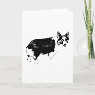 Cartão Desejos de Boas Festas do Corgi Brilhante
