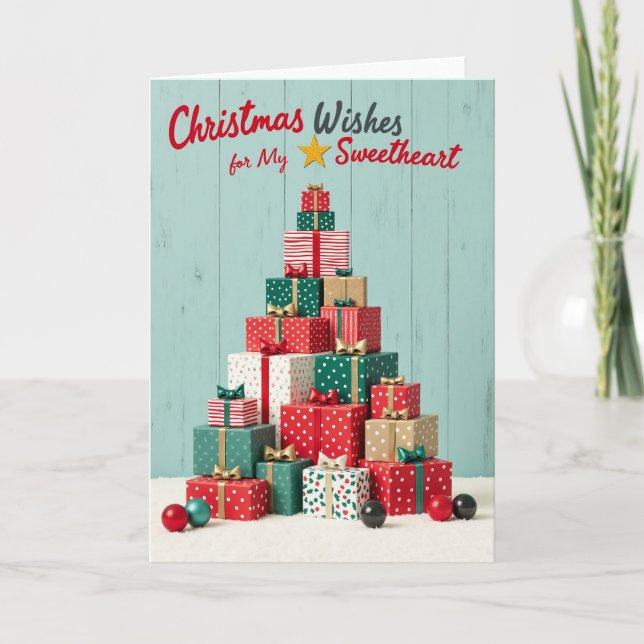 Cartão Desejos de Natal Para Meu Amor (Frente)