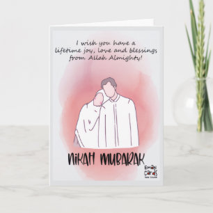 Cartão Desejos de Nikah Mubarak