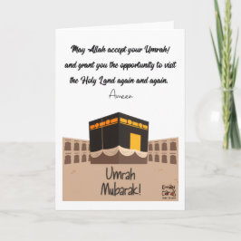Cartão Desejos de Umrah Mubarak