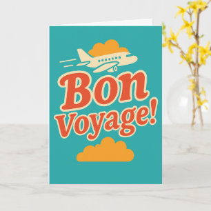 Cartão Desejos de Viagem Elegantes Avião Retro Minimalist