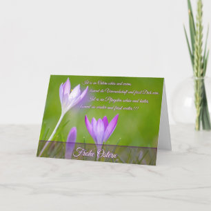 Cartão Desejos divertidos de Páscoa para os seus entes qu