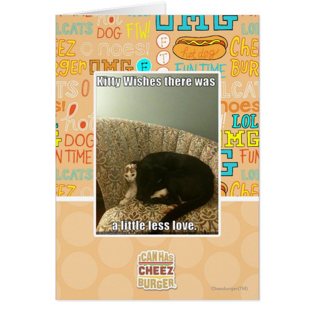 Cartão Desejos do gatinho (Frente)