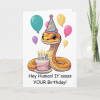 Desejos engraçados de aniversário de cobra de répt
