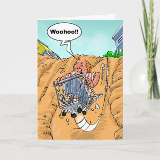 Cartão Desejos engraçados do aniversário - lista do balde