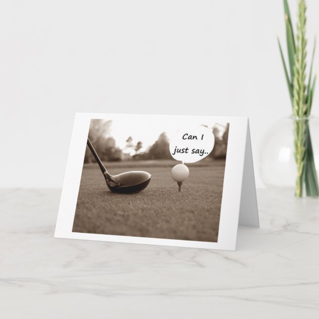 CARTÃO DESEJOS/FELICITAÇÕES DE REFORMA AO GOLFER (Frente)