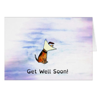 Cartão Desejos para um nariz molhado e uma cauda