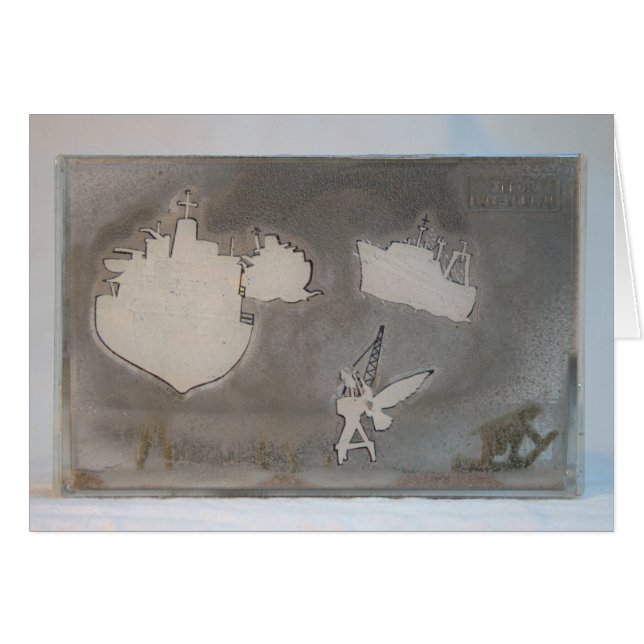 Cartão Desembarque Placa de mídia mista K7 1986 (Frente Horizontal)